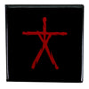 Red On Black Symbol Pin Badges