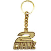 Die Cut Gold Logo Metal Key Chain