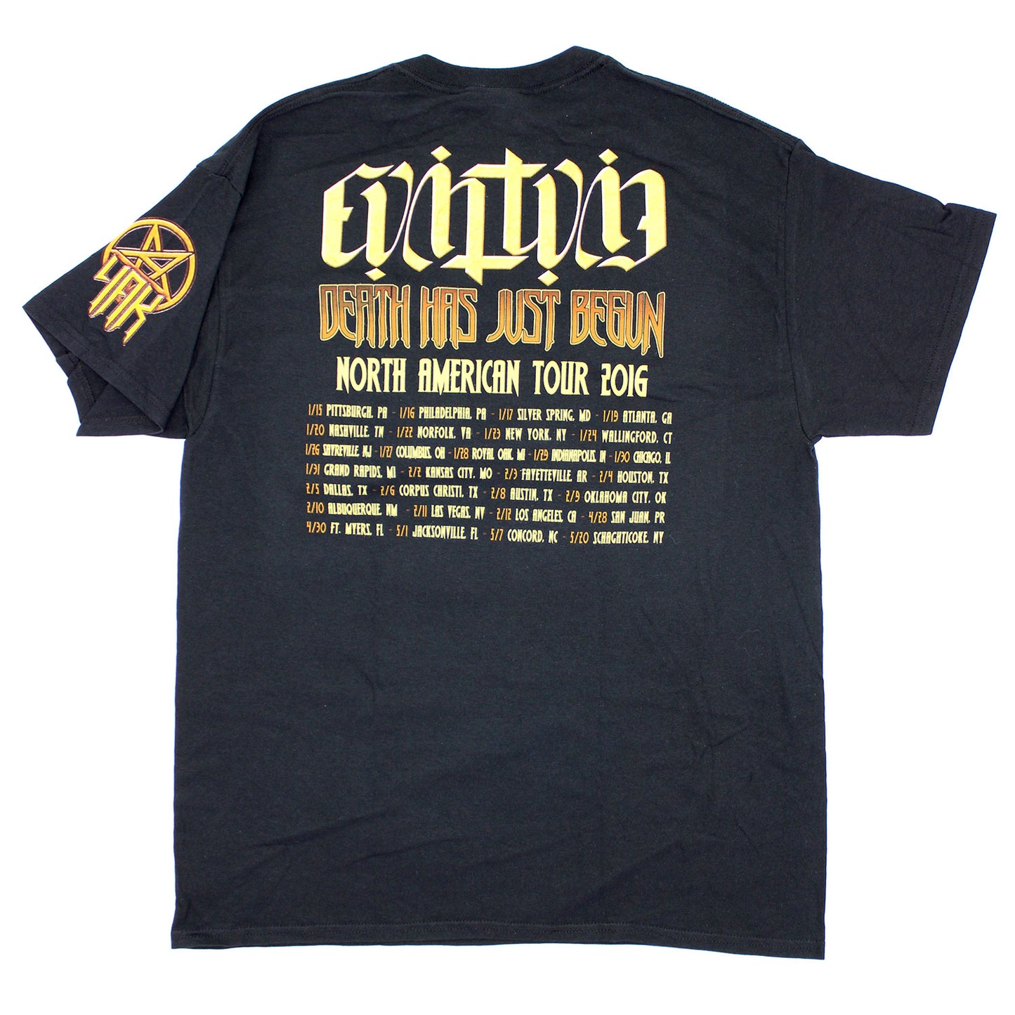 Anthrax Death Has Just Begun World Tour 2016 T-shirt