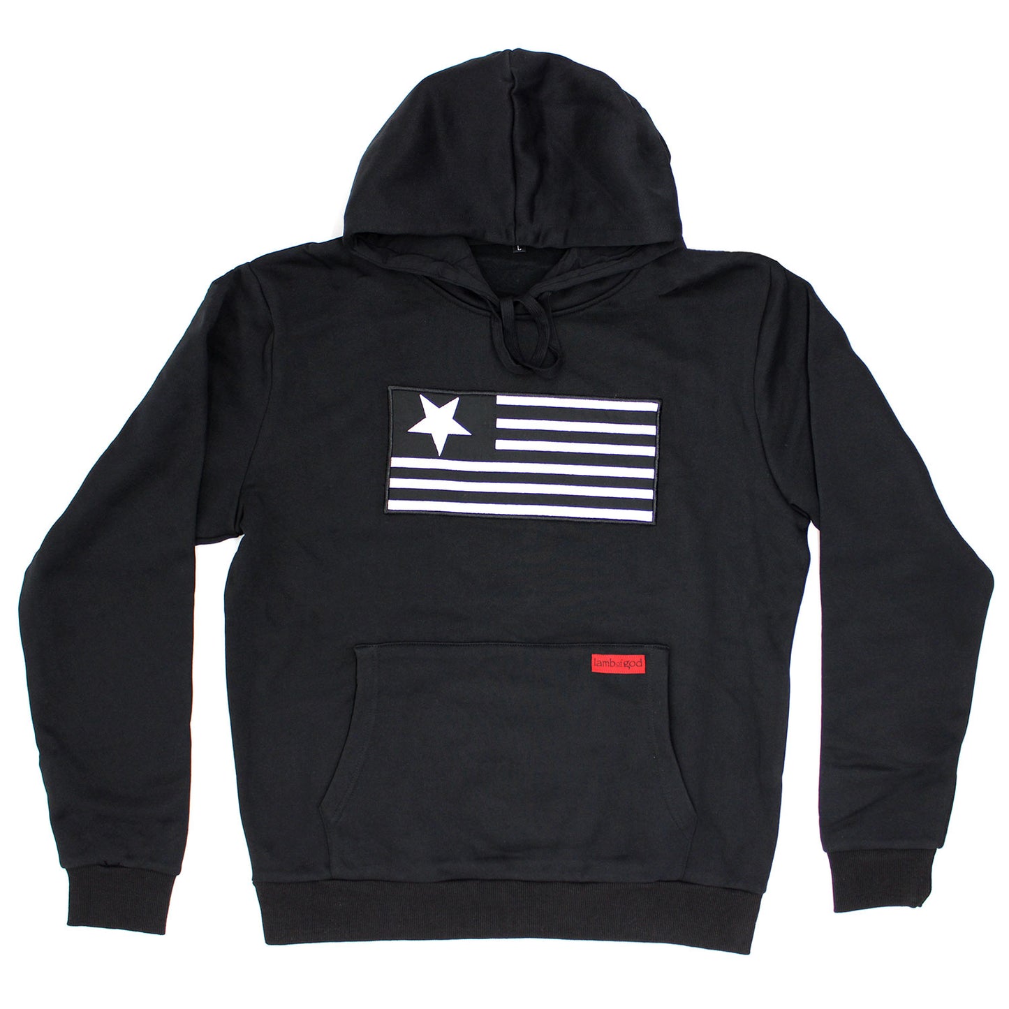 Lamb Of God Embroidered Single Star Flag Hooded Sweatshirt
