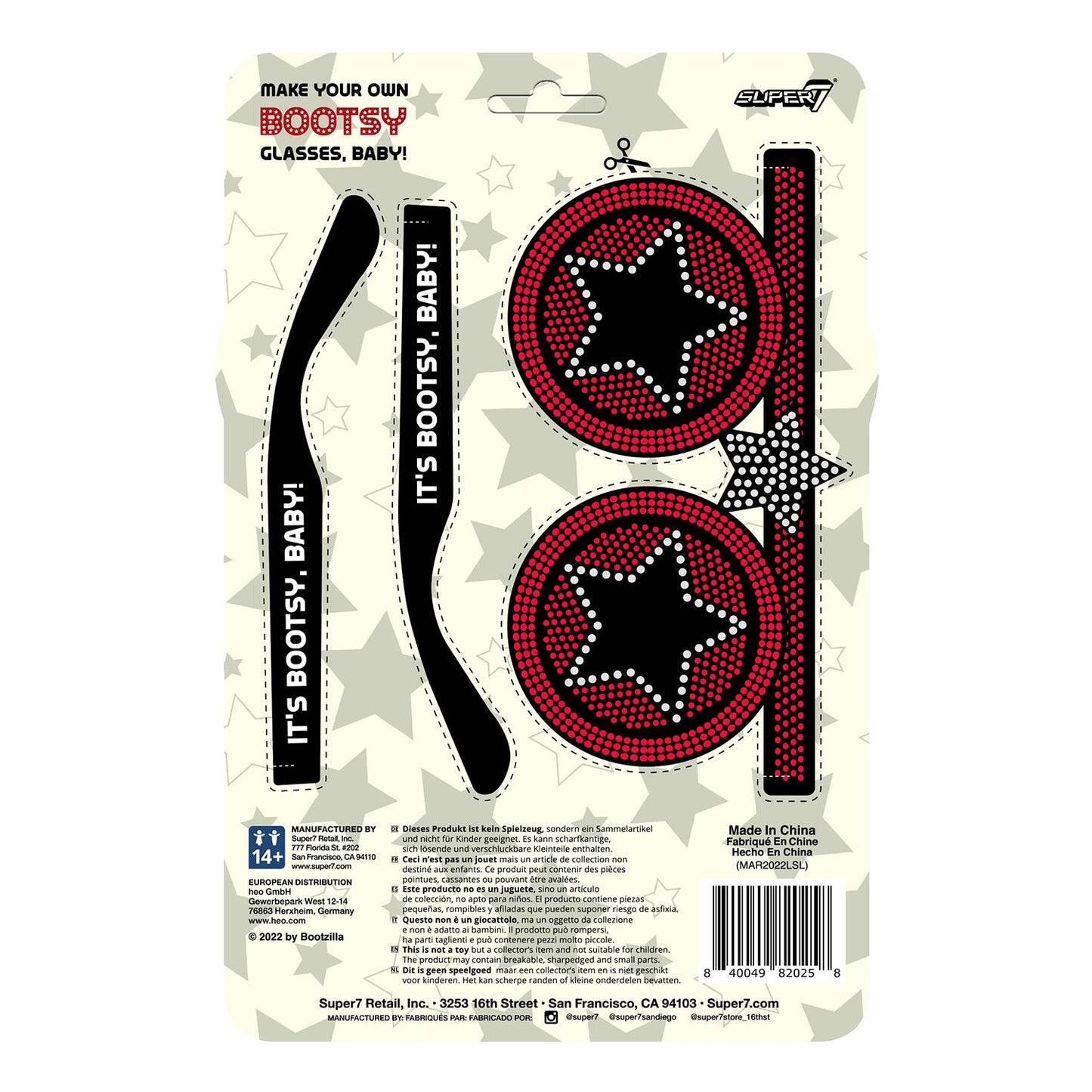 Super7 Bootsy Collins 3.75" ReAction Figure Action Figure