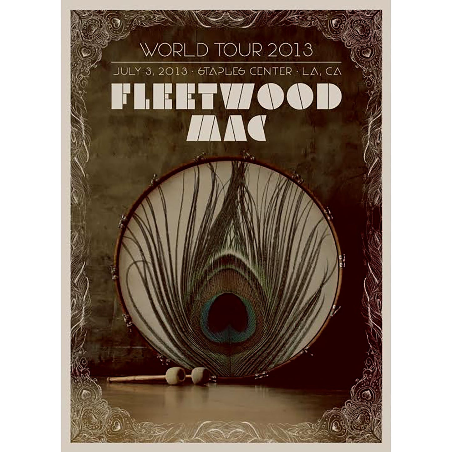 World Tour 2013 July 3, 2013 Staples Center LA, CA Limited Screenprint