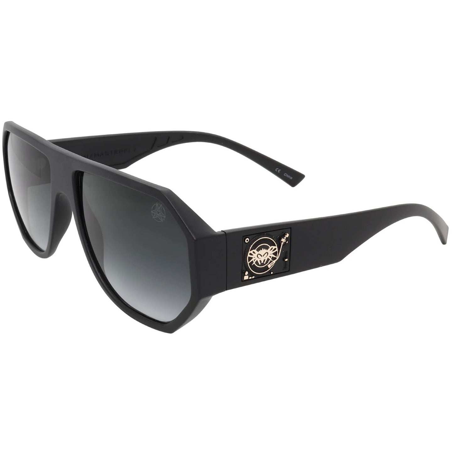 Mix Master Mike Mix Master Fly Black Flys Collab Matte Black w/ Smoke Gradient Lens Sunglasses