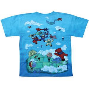 Parachuting Bears Tie Dye T-shirt