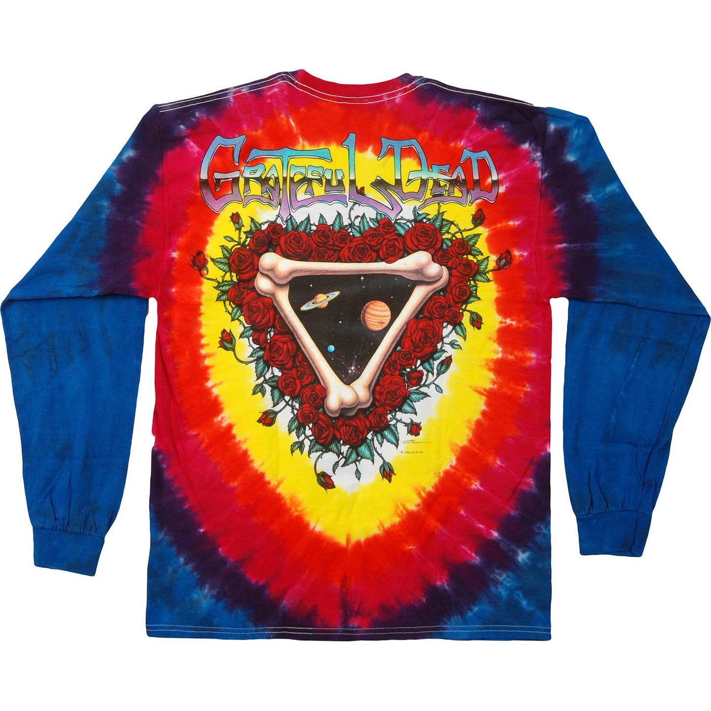 Grateful Dead Space Your Face Tie Dye Long Sleeve