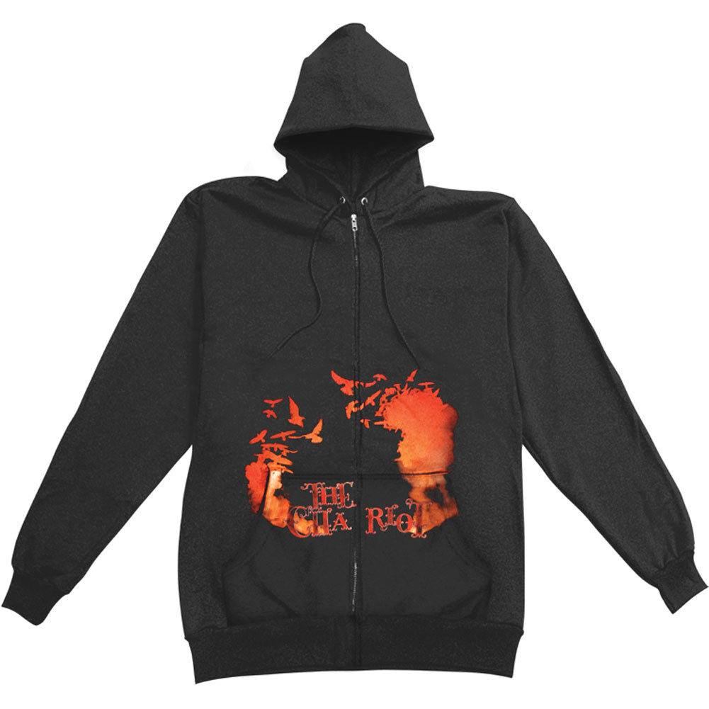 Smoke Zippered Hooded Sweatshirt