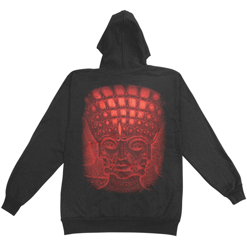 Red Face Zip Hoodie Zippered Hooded Sweatshirt
