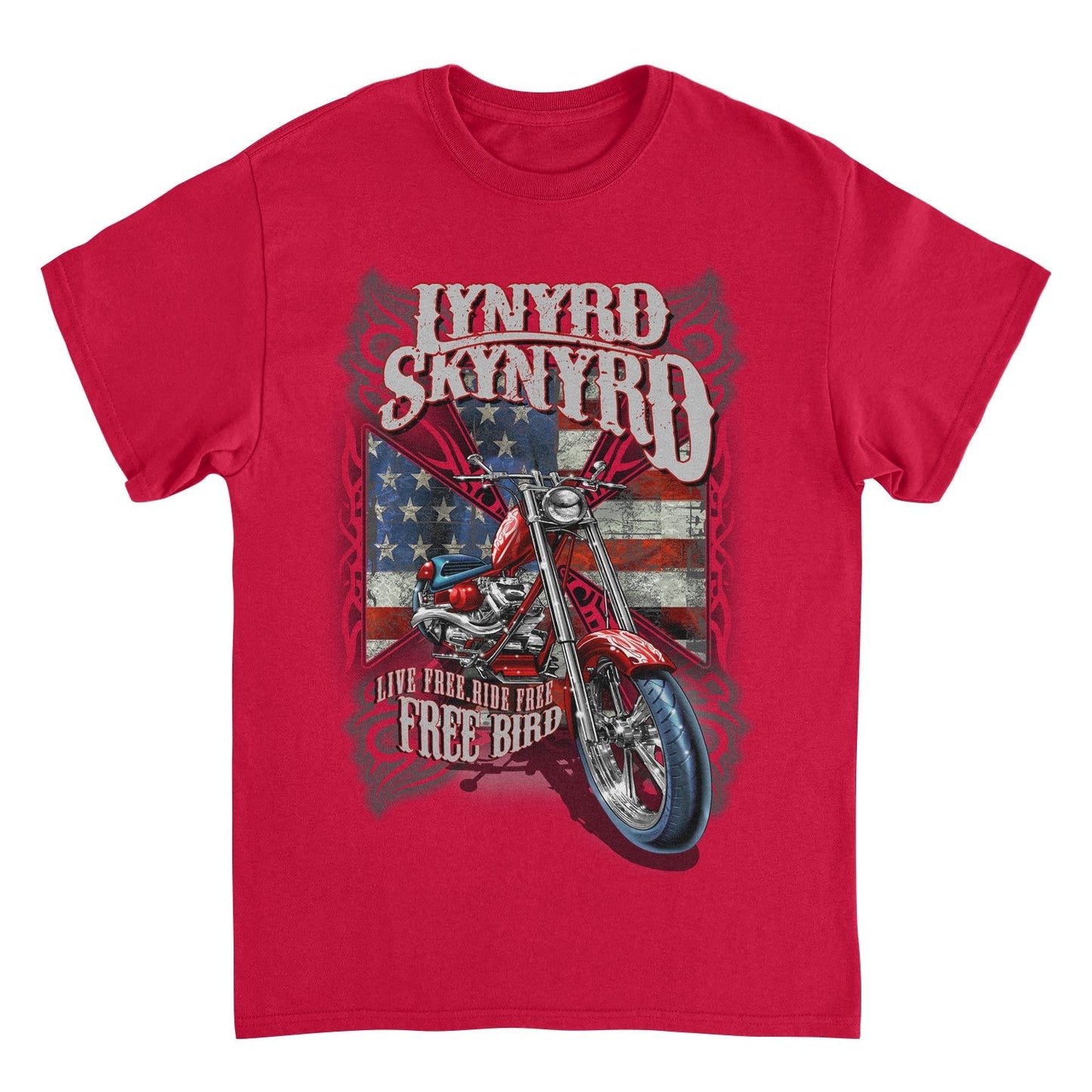 Lynyrd Skynyrd Motorcycle Red T-Shirt