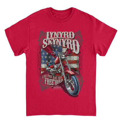 Lynyrd Skynyrd Motorcycle Red T-Shirt