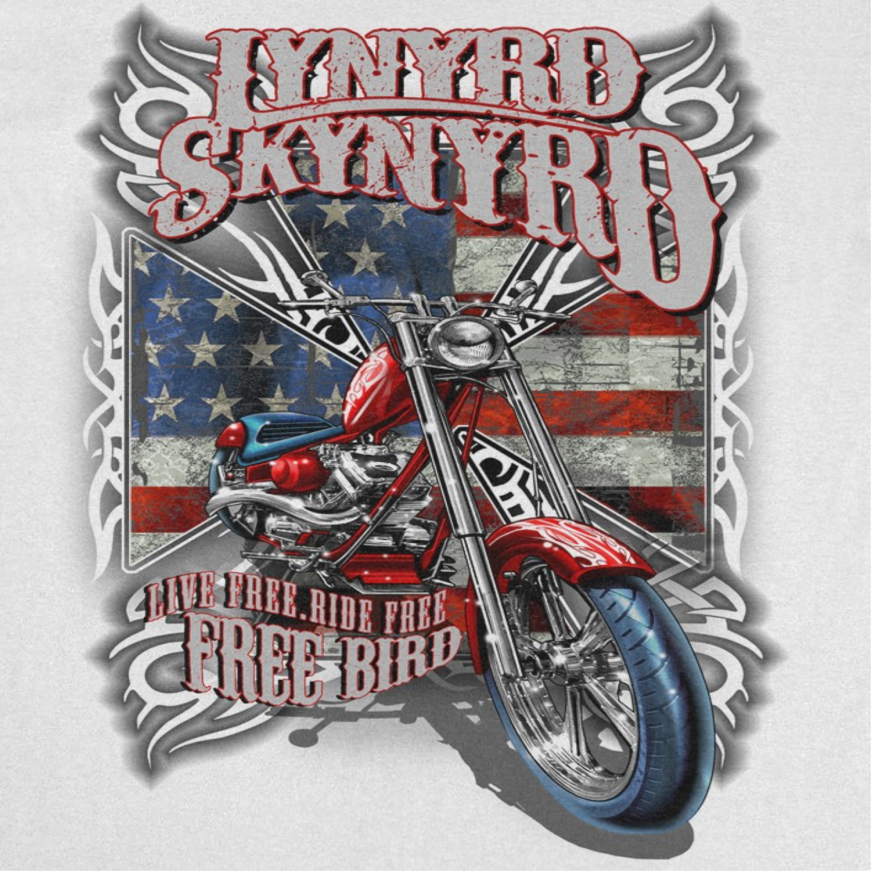 Lynyrd Skynyrd Motorcycle White T-Shirt