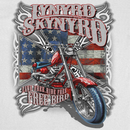 Lynyrd Skynyrd Motorcycle White T-Shirt