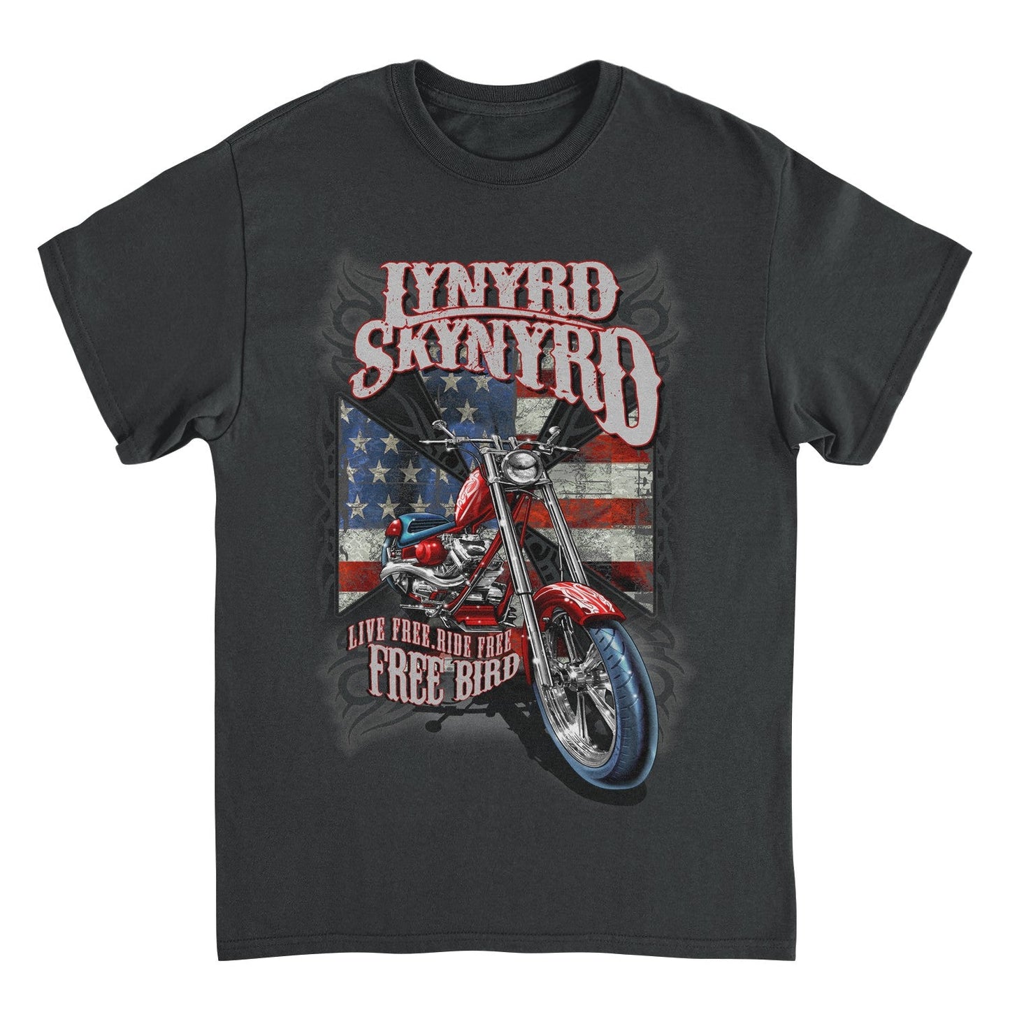 Lynyrd Skynyrd Motorcycle Black T-Shirt