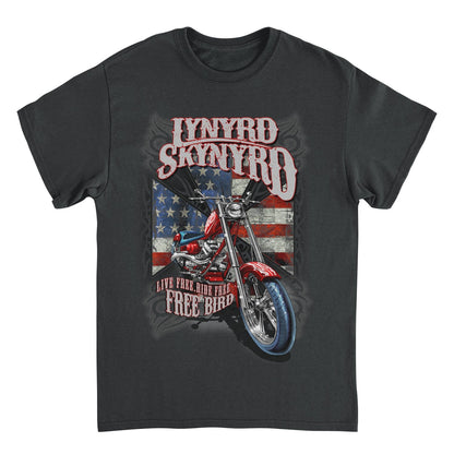 Lynyrd Skynyrd Motorcycle Black T-Shirt