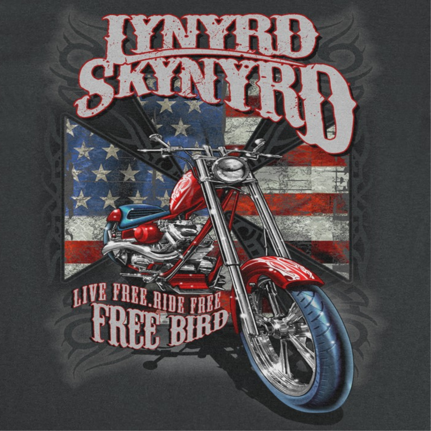 Lynyrd Skynyrd Motorcycle Black T-Shirt