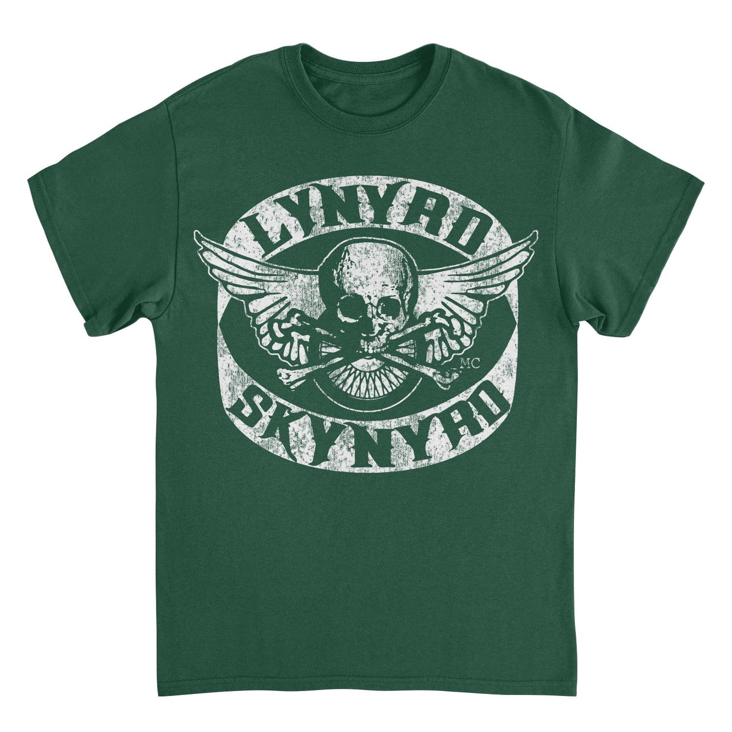 Lynyrd Skynyrd Skull White Forest Green T-Shirt