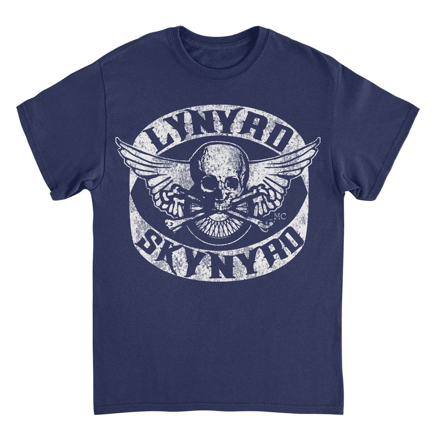 Lynyrd Skynyrd Skull White Navy T-Shirt