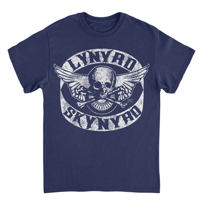 Lynyrd Skynyrd Skull White Navy T-Shirt