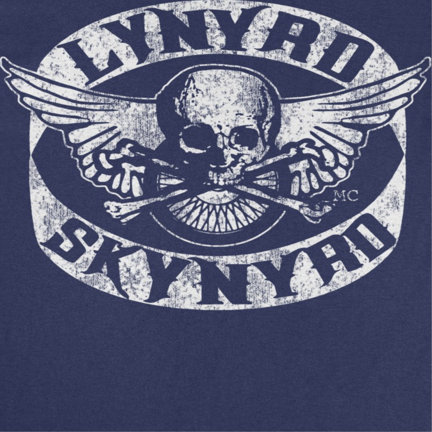 Lynyrd Skynyrd Skull White Navy T-Shirt