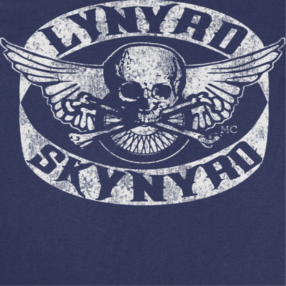 Lynyrd Skynyrd Skull White Navy T-Shirt
