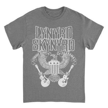 Lynyrd Skynyrd White Letters Charcoal T-Shirt