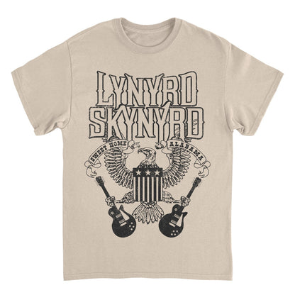 Lynyrd Skynyrd Black Letters Sand T-Shirt