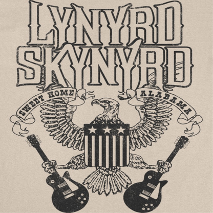 Lynyrd Skynyrd Black Letters Sand T-Shirt