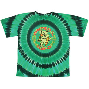 Grateful Dead Celtic Bear Tie Dye T-shirt Front