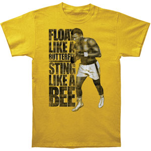 Muhammad Ali Like A Bee Slim Fit T-shirt Front