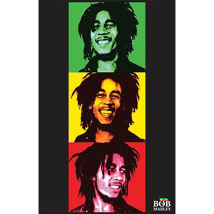 Bob Marley Triptych Blacklight Front