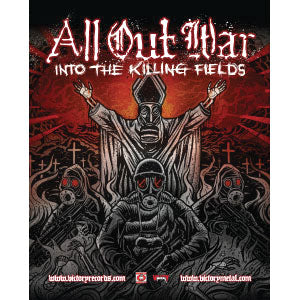 All Out War Into The Killing Field Concert Promo Poster Front
