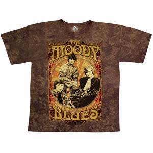 Moody Blues Vintage Poster Tie Dye T-shirt Front