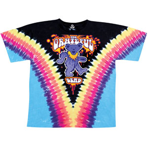 Grateful Dead Liquid Bear V Tie Dye T-shirt Front