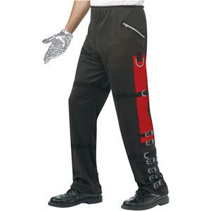 Bad Black Buckle Adult Michael Jackson Buckle Pants Costume Front