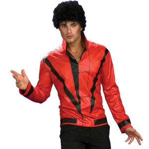 Red Thriller Adult Michael Jackson Jacket Costume Front