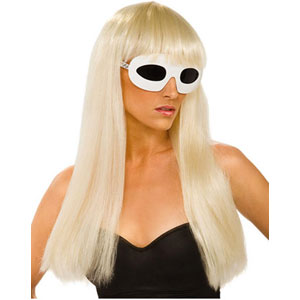 Lady Gaga Straight Blonde Wig Costume Accessory Front