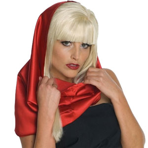 Lady Gaga Lady Gaga Red Head Scarf Costume Accessory