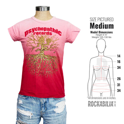 Red Dip Dye Hatchet Roots Tissue Junior Top