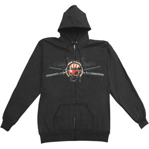 Five Finger Death Punch Samurai Zippered Hooded Sweatshirt Front