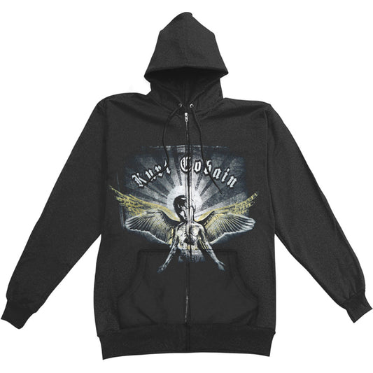 Nirvana Kurt Cobain Angel Zippered Hooded Sweatshirt