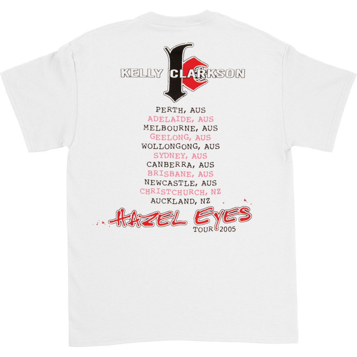 Kelly Clarkson Hazel Eyes Aus Tour T-shirt