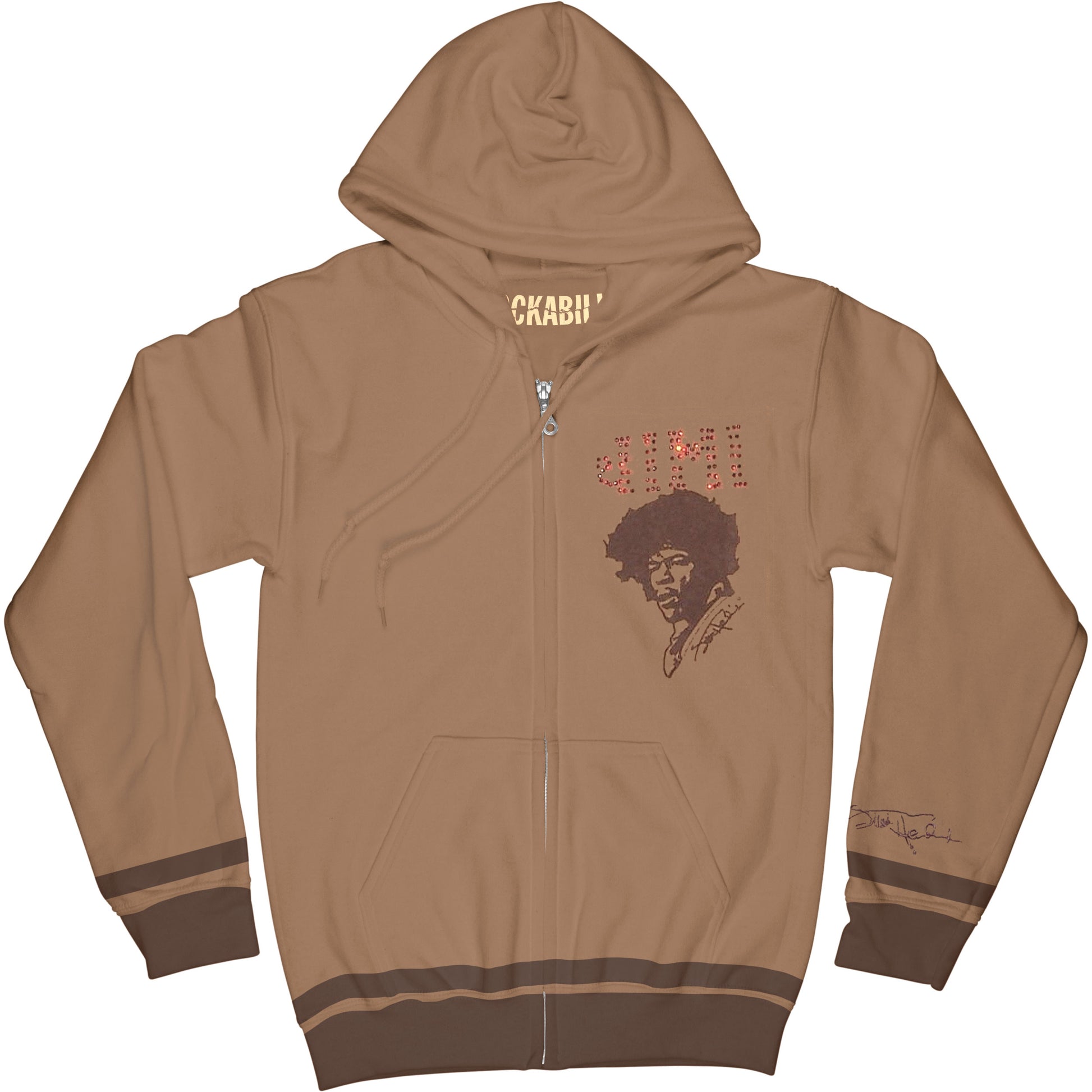 Rhinestone Logo With Head Shot (Sizes Run Small) Girls Jr Hooded Sweatshirt