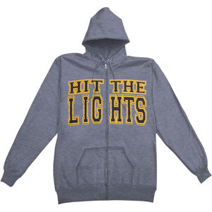 Hit The Lights Varsity Logo Soft Hoodie Zippered Hooded Sweatshirt