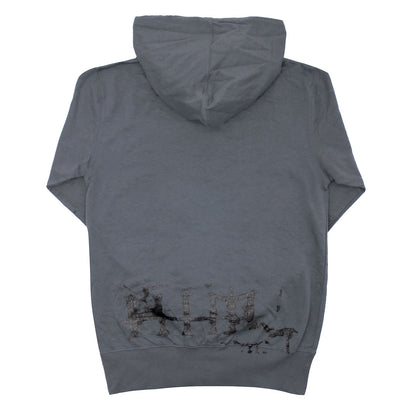 Dripping Logo Zippered Hooded Sweatshirt