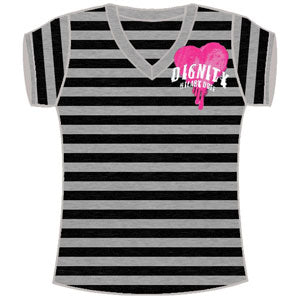 Dignity Heart V-Neck Tissue Junior Top