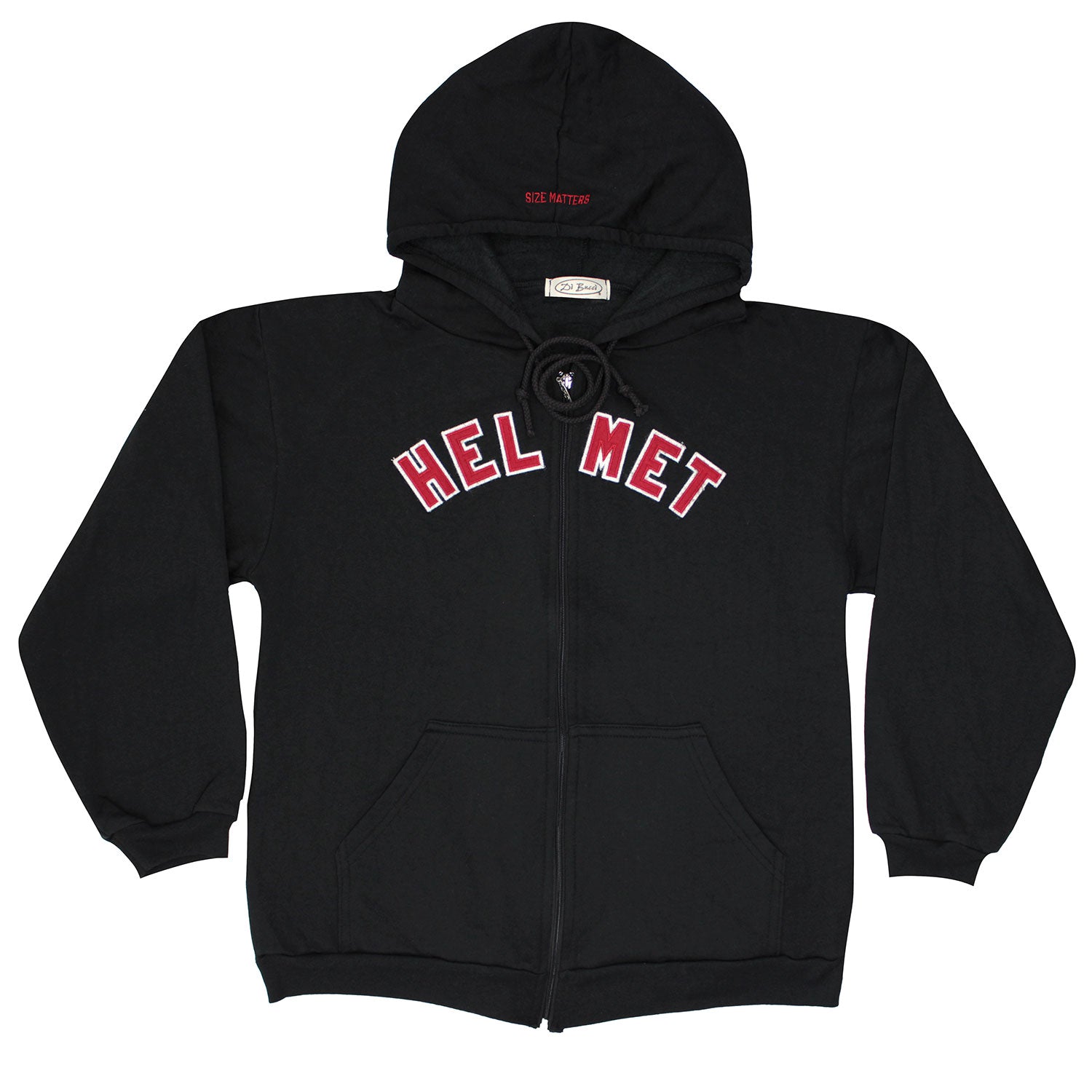 Helmet Logo Zippered Hooded Sweatshirt