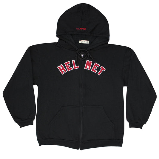 Helmet Logo Zippered Hooded Sweatshirt