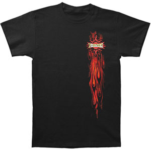 Pocket Flame Boston Massholes Skull T-shirt