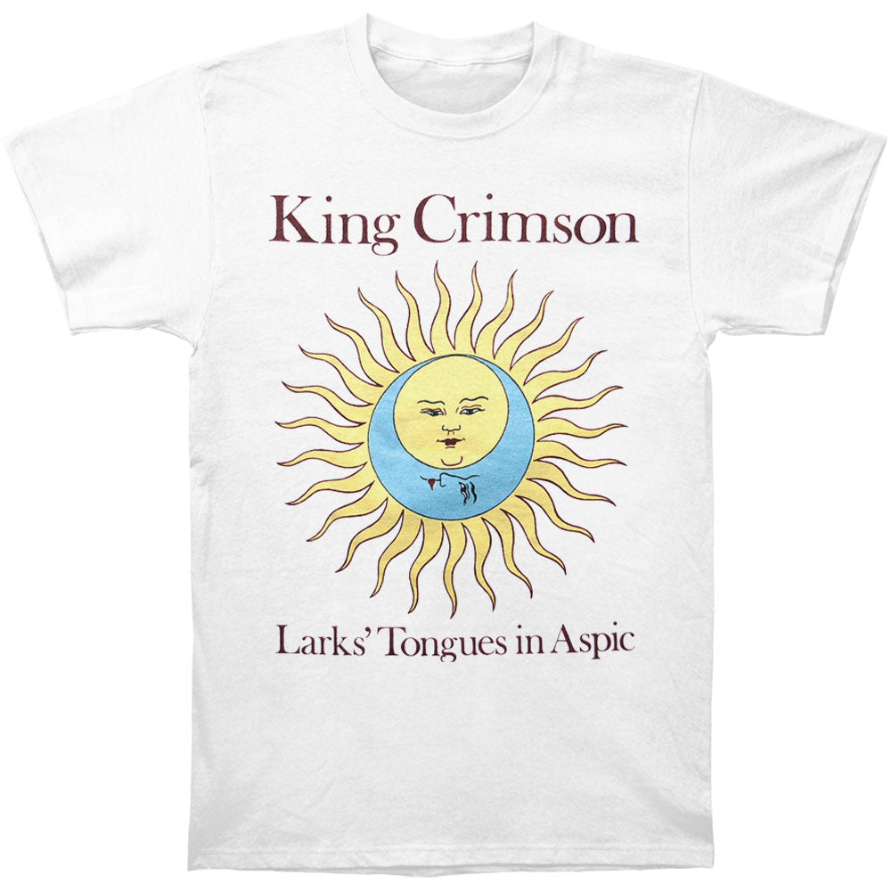 King Crimson Larks' Tongues in Aspic (white with album text) T-shirt Front