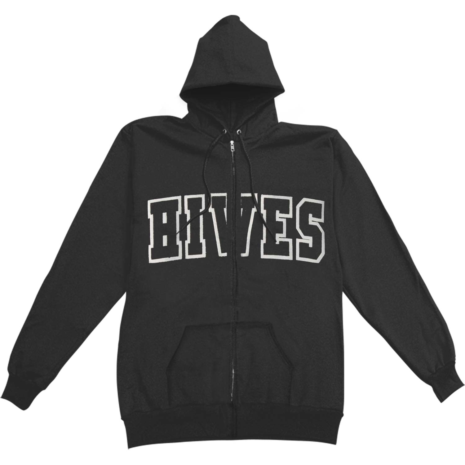 Hives Embroidered Logo Zippered Hooded Sweatshirt Front