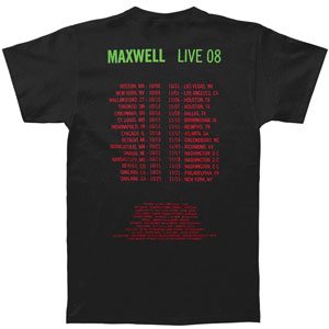 Maxwell Live 2008 Tour T-shirt